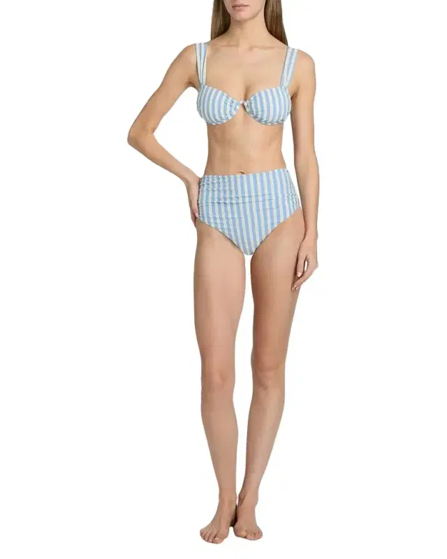 Anniston Striped Bikini Top