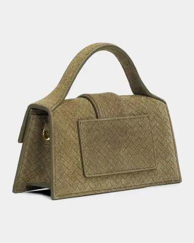 Jacquemus The Bambino Herringbone Suede Top-Handle Bag | Thumbnail 2 Jacquemus The Bambino Herringbone Suede Top-Handle Bag | Thumbnail 2