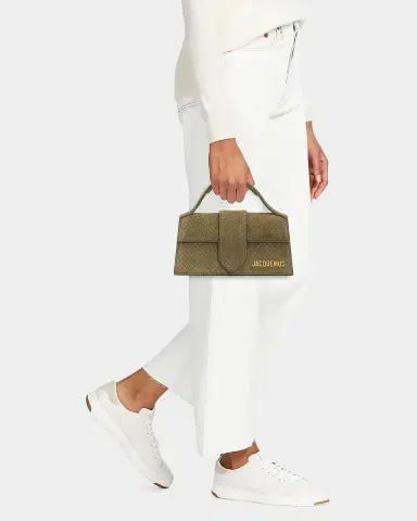 Jacquemus The Bambino Herringbone Suede Top-Handle Bag | Thumbnail 4 Jacquemus The Bambino Herringbone Suede Top-Handle Bag | Thumbnail 4