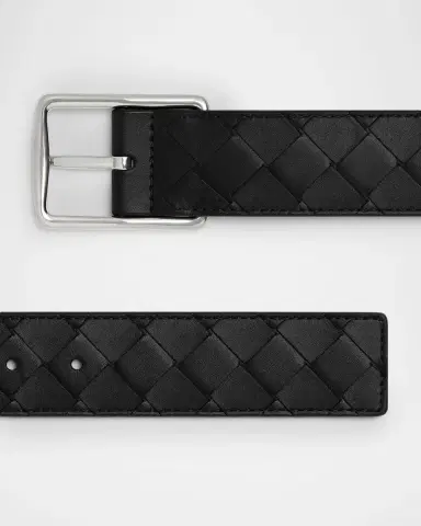 Bottega Veneta Men's Intrecciato Reversible Leather Belt | Thumbnail 2 Bottega Veneta Men's Intrecciato Reversible Leather Belt | Thumbnail 2