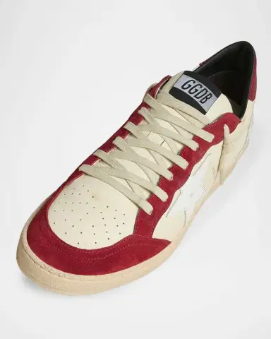 Golden Goose Men's Ball Star Nappa Leather Low-Top Sneakers | Thumbnail 2 Golden Goose Men's Ball Star Nappa Leather Low-Top Sneakers | Thumbnail 2