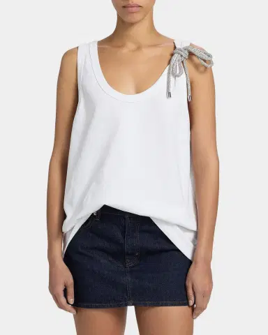 AREA Crystal Knot Oversized Tank Top | Thumbnail 3 AREA Crystal Knot Oversized Tank Top | Thumbnail 3