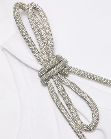 AREA Crystal Knot Oversized Tank Top | Thumbnail 5 AREA Crystal Knot Oversized Tank Top | Thumbnail 5
