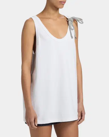 AREA Crystal Knot Oversized Tank Top | Thumbnail 6 AREA Crystal Knot Oversized Tank Top | Thumbnail 6