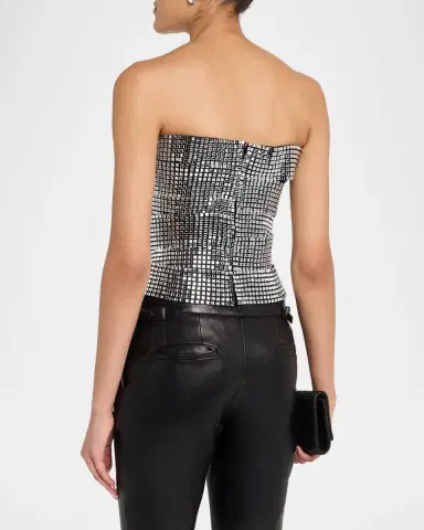 AREA Disco Ball Bustier Top | Thumbnail 2 AREA Disco Ball Bustier Top | Thumbnail 2