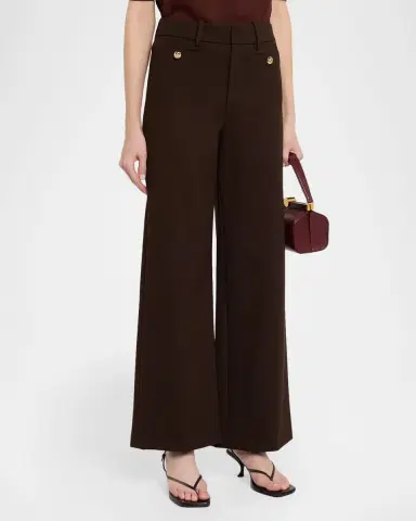 FRAME Le Slim Palazzo Trousers | Thumbnail 3