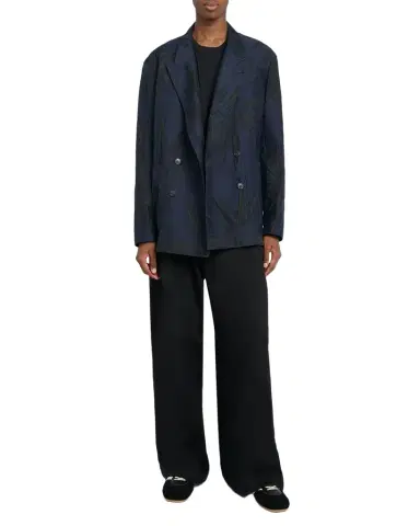 Dries Van Noten Men's Hama High-Rise Pleated Wide-Leg Trousers | Thumbnail 1 Dries Van Noten Men's Hama High-Rise Pleated Wide-Leg Trousers | Thumbnail 1