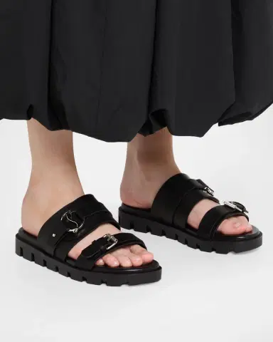 Christian Louboutin Her in Roma Leather Lug-Sole Slides | Thumbnail 1