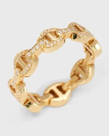 Hoorsenbuhs 18K Yellow Gold Dame Tri-Link Diamond Ring | Thumbnail 2 Hoorsenbuhs 18K Yellow Gold Dame Tri-Link Diamond Ring | Thumbnail 2