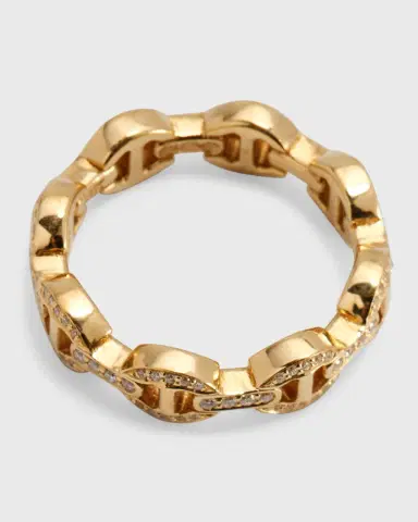 Hoorsenbuhs 18K Yellow Gold Dame Tri-Link Diamond Ring | Thumbnail 3 Hoorsenbuhs 18K Yellow Gold Dame Tri-Link Diamond Ring | Thumbnail 3