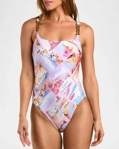 L'Agence Remi Postcard One-Piece Swimsuit | Thumbnail 3 L'Agence Remi Postcard One-Piece Swimsuit | Thumbnail 3