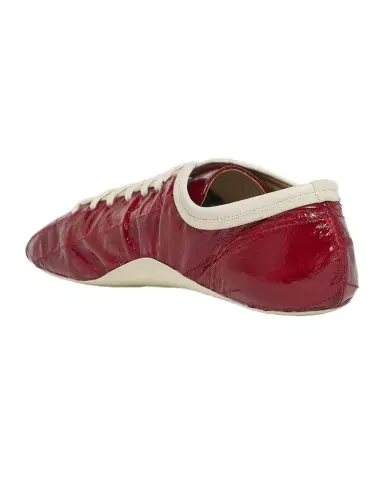 Dries Van Noten Leren Glossy Eel-Effect Leather Slim Sneakers | Thumbnail 1 Dries Van Noten Leren Glossy Eel-Effect Leather Slim Sneakers | Thumbnail 1