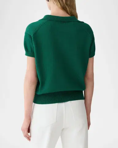 Lafayette 148 New York Cotton-Silk Polo Sweater | Thumbnail 2 Lafayette 148 New York Cotton-Silk Polo Sweater | Thumbnail 2