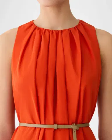 Lafayette 148 New York Sleeveless Pleated Midi Dress | Thumbnail 4