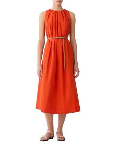 Lafayette 148 New York Sleeveless Pleated Midi Dress | Thumbnail 1