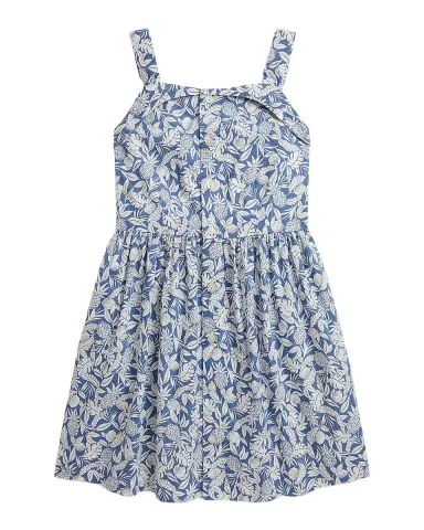 Polo Ralph Lauren Little Girl's & Girl's Pineapple-Print Smocked Cotton Dress | Thumbnail 2