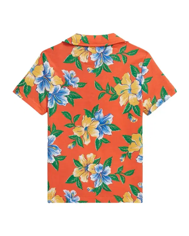 Little Boy 's & Boy 's Floral-Print Cotton Jersey Polo Shirt