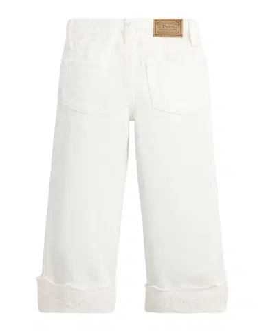 Polo Ralph Lauren Girl's Eyelet-Cuff Cotton Denim Wide-Leg Jeans | Thumbnail 1 Polo Ralph Lauren Girl's Eyelet-Cuff Cotton Denim Wide-Leg Jeans | Thumbnail 1