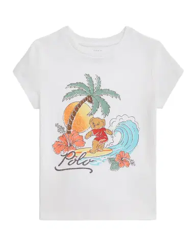 Polo Ralph Lauren Little Girl 's & Girl 's Polo Bear Cotton Jersey Tee | Thumbnail 2