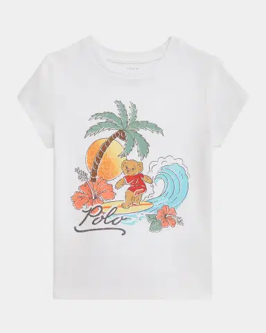 Polo Ralph Lauren Little Girl 's & Girl 's Polo Bear Cotton Jersey Tee | Thumbnail 3