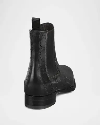 Gucci Men's GG Leather Chelsea Boots | Thumbnail 2