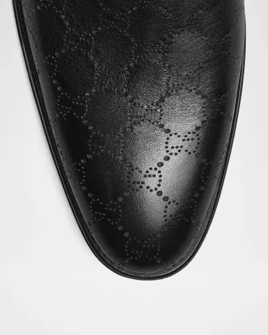 Gucci Men's GG Leather Chelsea Boots | Thumbnail 3