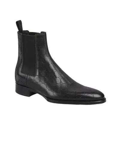 Gucci Men's GG Leather Chelsea Boots | Thumbnail 1