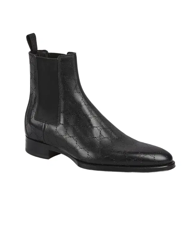 Men 's GG Leather Chelsea Boots