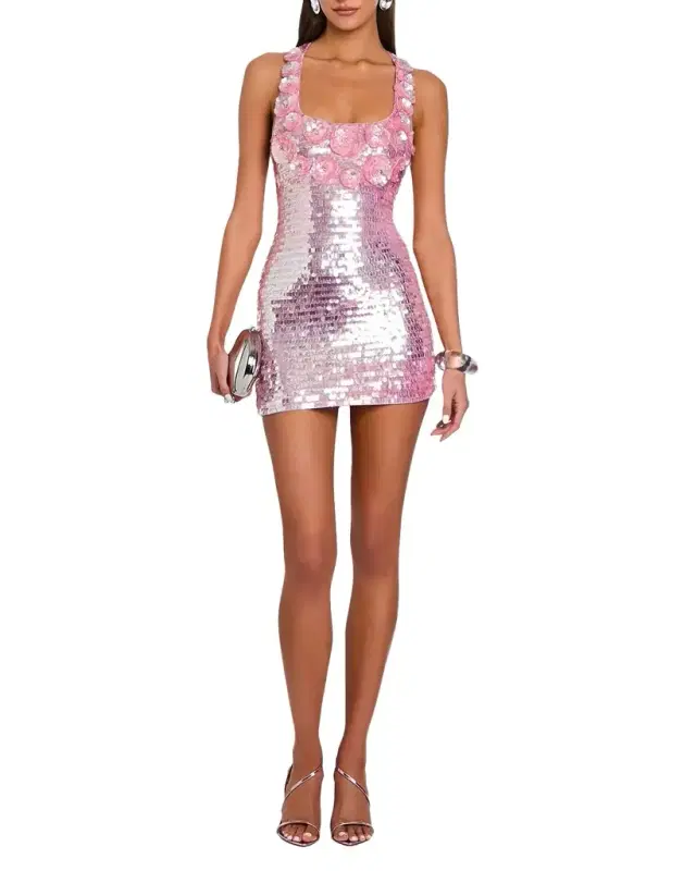 Joanne Sequin Mini Dress