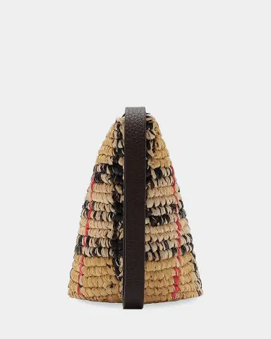 Burberry Margate Crochet Check Raffia Pouch Bag | Thumbnail 2 Burberry Margate Crochet Check Raffia Pouch Bag | Thumbnail 2