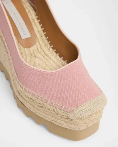 Stella McCartney 110mm Gaia Slingback Canvas Wedge Espadrilles | Thumbnail 4 Stella McCartney 110mm Gaia Slingback Canvas Wedge Espadrilles | Thumbnail 4