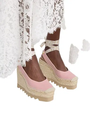 Stella McCartney 110mm Gaia Slingback Canvas Wedge Espadrilles | Thumbnail 1 Stella McCartney 110mm Gaia Slingback Canvas Wedge Espadrilles | Thumbnail 1