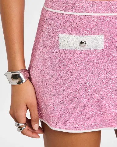 Retrofête Roxee Sequin Knit Mini Skirt | Thumbnail 2