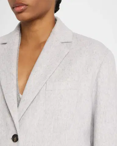 Brunello Cucinelli Deconstructed Jersey Single-Breasted Blazer Jacket | Thumbnail 4