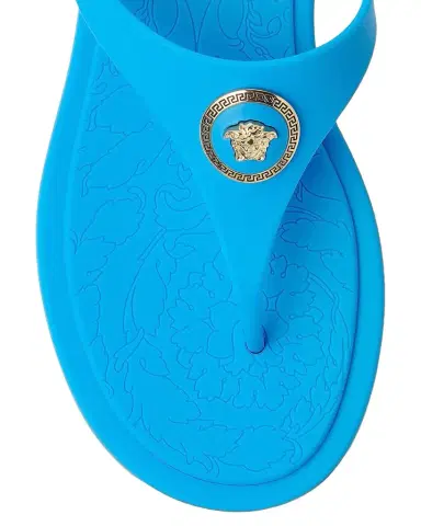Versace Alia Medusa Rubber Thong Sandals | Thumbnail 1