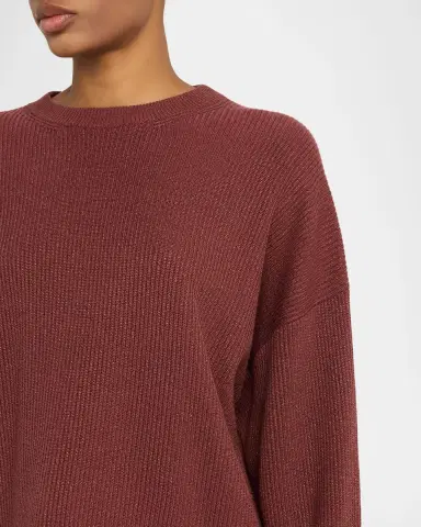Brunello Cucinelli Shimmering Cashmere Rib Crewneck Sweater | Thumbnail 4 Brunello Cucinelli Shimmering Cashmere Rib Crewneck Sweater | Thumbnail 4