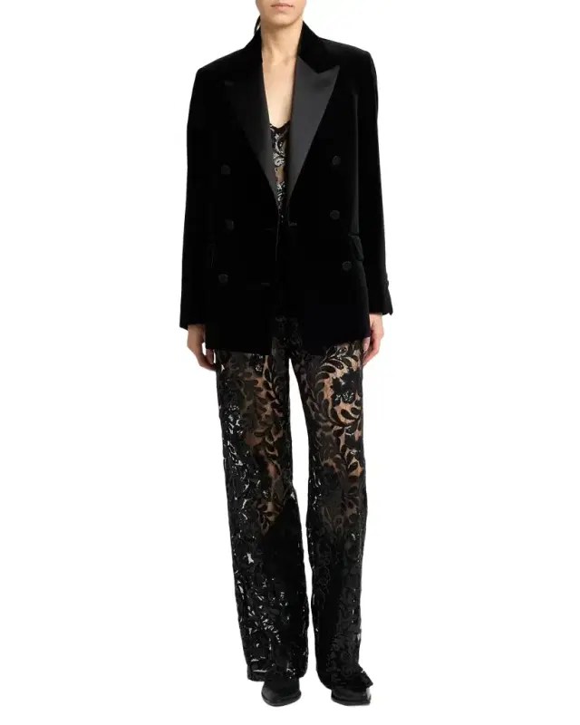 Golden Goose Journey Sequined Floral-Embroidered Tulle Tank Top