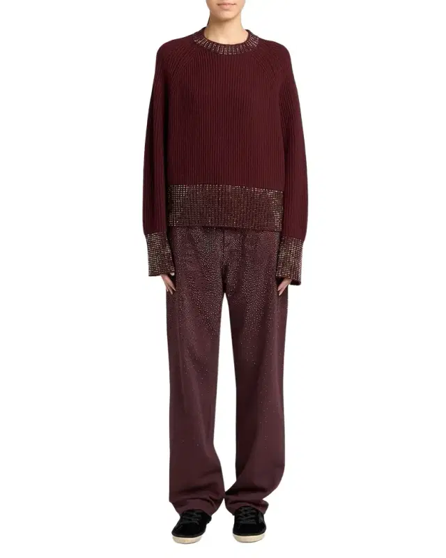 Journey Gradient Crystal Straight-Leg Jeans