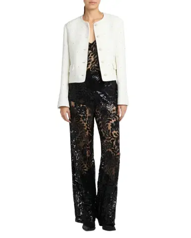 Golden Goose Embroidered Boxy Bouclé Jacket | Thumbnail 1 Golden Goose Embroidered Boxy Bouclé Jacket | Thumbnail 1