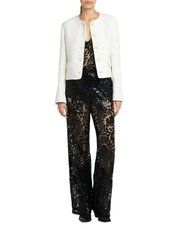 Golden Goose Embroidered Boxy Bouclé Jacket
