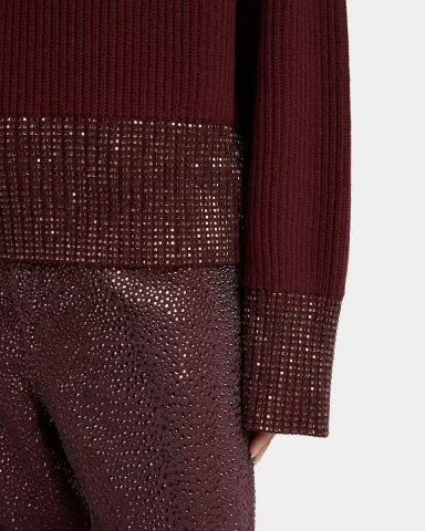 Golden Goose Journey Rhinestone Ribbed Wool Sweater | Thumbnail 4 Golden Goose Journey Rhinestone Ribbed Wool Sweater | Thumbnail 4