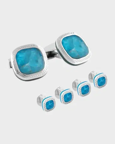 Tateossian Men 's Apatite Doublet Cufflink Shirt Stud Set | Thumbnail 3 Tateossian Men 's Apatite Doublet Cufflink Shirt Stud Set | Thumbnail 3