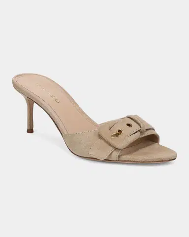 Veronica Beard 65mm Tia Suede Buckle Mules | Thumbnail 3