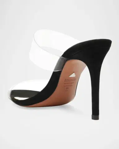 Schutz Ariella Strappy See-Through Vinyl Slide High-Heel Sandals | Thumbnail 2