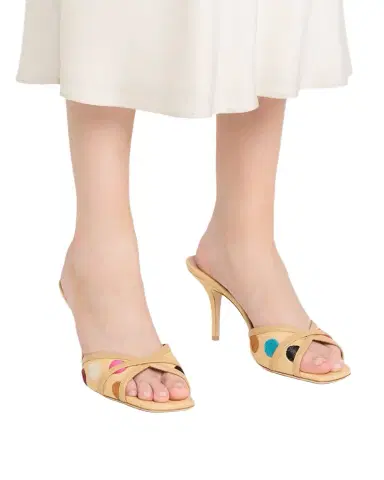 Malone Souliers Perla 70mm Polka-Dot Raffia Sandals | Thumbnail 1 Malone Souliers Perla 70mm Polka-Dot Raffia Sandals | Thumbnail 1