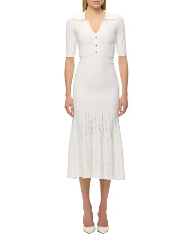 Herve Leger The Adele Ribbed Midi Dress