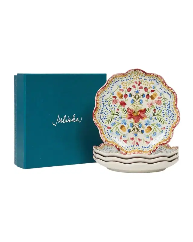Juliska Sofia Side/Cocktail Plates, Set of 4