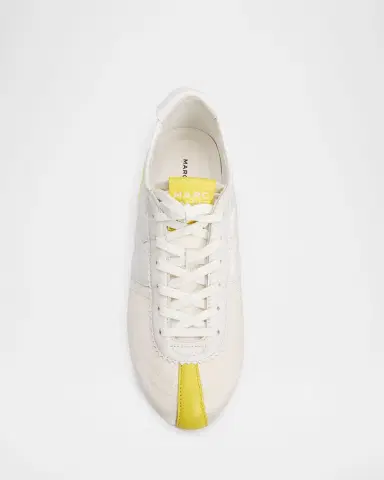 Marc Jacobs The 400 Bleecker Mixed Leather Low-Top Sneakers | Thumbnail 2 Marc Jacobs The 400 Bleecker Mixed Leather Low-Top Sneakers | Thumbnail 2