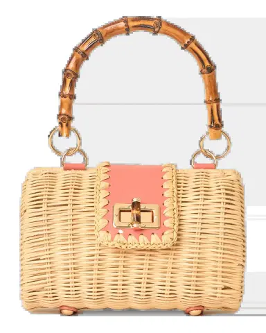 BTB Los Angeles Mason Bamboo Handle Rattan Clutch Bag | Thumbnail 2 BTB Los Angeles Mason Bamboo Handle Rattan Clutch Bag | Thumbnail 2