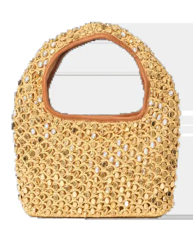 BTB Los Angeles Vita Studded Raffia Hobo Bag | Thumbnail 2